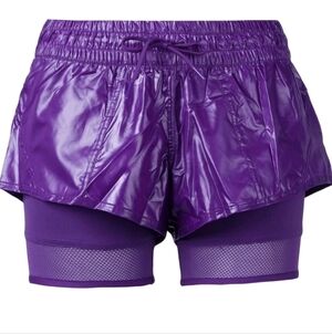 Adidas x Stella McCartney Purple 2 In 1 Layer Athletic Running Shorts XS